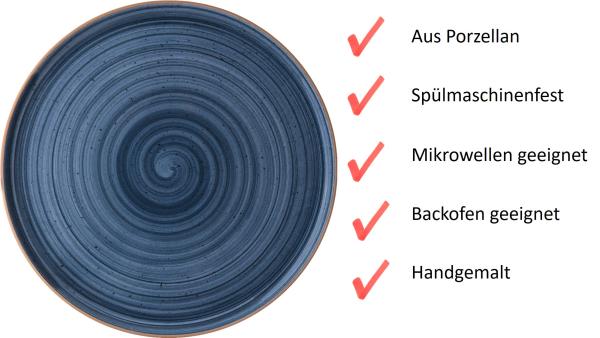 Aura Dusk blau Gourmet Pizzateller 32,5cm